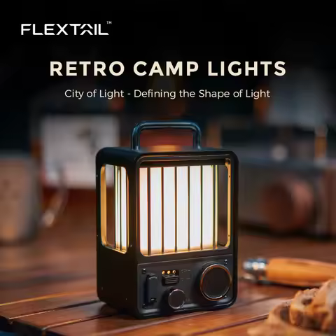 FLEXTAIL Retro Outdoor Camping Lamp Portable Villa Lantern Rechargeable Vintage Photo Props Outdoor 