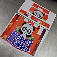 Motorcycle slim iu stickers Hello Panda chocolate Design.