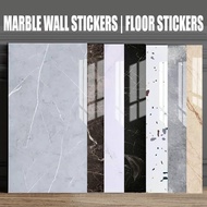 1 Pcs 60X30 cm1.8mm thick Marble Design Vinyl Floor Stickers Adhesive PVC Tiles Flooring for home decor living room