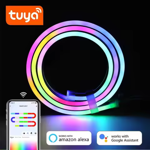 10M/32.8ft TUYA LED Strip Lights RGBIC LED Neon Strip WiFi Smartlife APP Control 10M RGBIC Lamp Tape