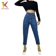 1K | Celana Panjang Highwaist Wanita Boyfriend Jeans IMPORT PREMIUM Celana Jeans HW Denim Long Pants Korean Fashion Cewek Kekinian Import P585