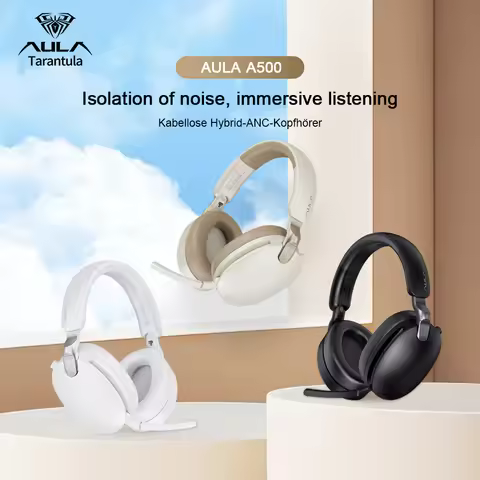 AULA A500 Wireless Gaming Headphones 2.4G/Bluetooth/Wired Noise Reduction Head-mounted Headsets Ultr