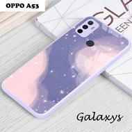 Softcase Glass Kaca Ungu/Lilac Oppo A53 - [GL106] - Case Oppo A53 - Casing Hp Oppo A53 - Case Mewah 