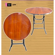 (CPS 70 ROUND) WOOD Folding Table with PLASTIC Siding (1PC PER CHECK OUT ONLY)