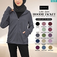 QAYRAA UPF50+ Cap Jacket Jogging Jacket Sport Anti-UV Hoodie /Size S-3XL/Black/Blue/Maroon/Grey/Dust