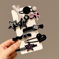 【Y2k min】Set 10 Kẹp Tóc Mái Kim Loại Hình Ngôi Sao Đính Đá Thời Trang Hàn Quốc Cho Nữ