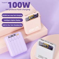 【SG】100W Super Fast Charging Power Bank 20000mAh With Built-in 4 Portable Powerbank PD20W Mini Power