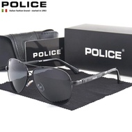 POLICE Fashion Brand Polarized Sunglasses Men's Pilot Driving Glasses UV400 Men's Luxury Black Pilot Sunglasses