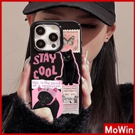 Mowin - For iPhone 15 Pro max iPhone Case Black Glossy TPU Soft Case Shockproof Protection Camera Cute Kitten Compatible with iPhone 11 14 13 12 Pro Max 11 XR XS 7 8Plus