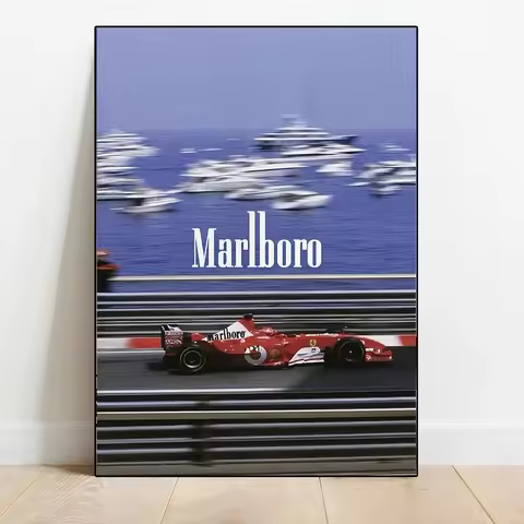 Modern Cool Fashion Racing Sports Car Posters Monaco Track Prints Wall Art Canvas Printing Picture f