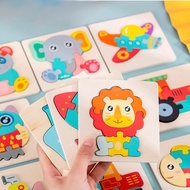Wooden Toys 3D Jigsaw Puzzle 3D Animal Vehicle Educational 3d puzzle