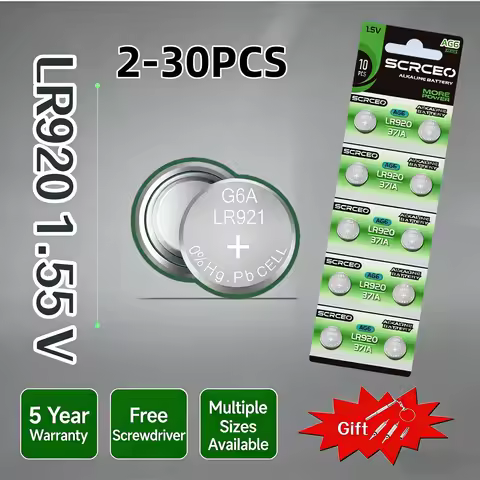2-30PCS LR920 AG6 371 370 LR69 LR921 G6A SR920 Button Batteries For Watch Toys Remote SR920SW AG 6 C