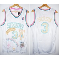 NBA CLASSIC HWC SIDEWALK DRAFT SIXERS 3 ALLEN IVERSON WHITE MITCHELL&NESS BASKETBALL JERSEY