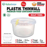 Thinwall Plastic Round Food Container 750ml Premium Delkochoice Food Container