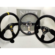 NARDI 14" LEATHER / MUGEN BALDU /OMP SPORT STEERING WHEEL HONDA CIVIC EG, EK, FD2, FN2, EP3, FC, INT