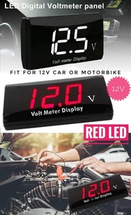 12V Car Battery Volt Meter Car Motorcycle Digital Red LED Display Voltmeter Car Motorcycle Voltage V