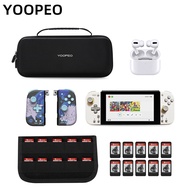 YOOPEO YP104 Storage Case for Nintendo Switch/Switch OLED/Switch Lite Game Console MOBAPAD M6S/MOBAPAD M6-HD/RETROFLAG Handheld Controller Hori Split Pad Fit/Hori Split Pad Compact Gamepad Portable Travel Case Handbag Joy-Con Carrying Bag Protective Cover