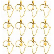 1pc 3.5cm Outline Africa Map Pendant Necklace Jewelry Ghana,Nigeria, ,Liberia,Kenya,Angola,Jamaica,