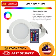 RGB LED Downlight 5W 7W 10W Colorful Remote Control Ceiling Downlight Dimming Round Indoor Spot Light Bedroom Kitchen