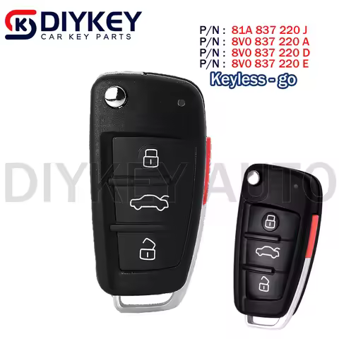 315MHz MOB48 Smart Remote Key 4 Buttons for Audi A3 S3 A6 2006-2010 Q2L Q3 2013-2017 8V0837220D 8V08