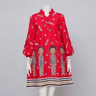 Shanaya Baju Batik Wanita Tunik Sinden Dress Batik Solo atasan wanita kerja seragam modern