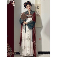 Flower Small Clothes Original Hanfu Women [Tang Gilt Banquet] Tang Made Hanfu Full Chest Skirt Recovery Style Embroidered Hanfu Daily Style Improved Version Hanfu Chinese Style Women's Clothing Han Element Suit Retro
