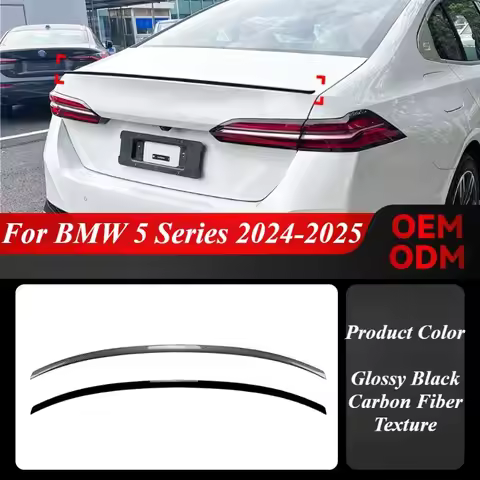 For BMW 5 Series G60 i5 525i 530i M60 2024-25 Rear Trunk Spoiler Wing Roof Spoiler Glossy Black Upgr