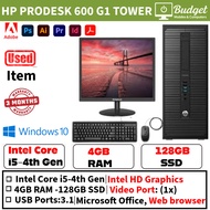HP PRODESK 600 G1 TWR/DT/SFF PC - INTEL i5 4TH GEN - 8GB RAM - 256GB SSD - 10 Pro