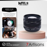 ( MY ) 7Artisans 50mm F0.95 Manual Focus Lens For Sony E-Mount | Fujifilm FX | Nikon Z Mount | Panas