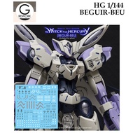 [ G Rework ] HG34 HG 1/144 BEGUIR BEU the Witch from MERCURY GUNDAM WATER SLIDE DECAL