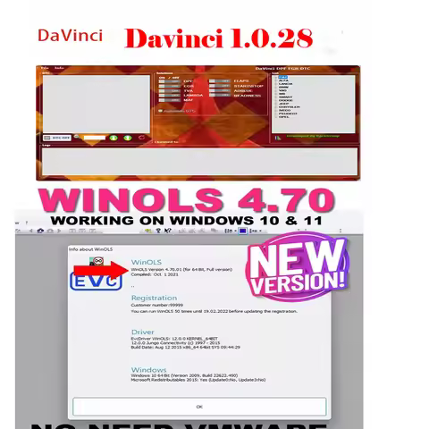 Da Vinci 1.0.28+Winols 4.7 latest version software repair
