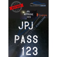 JPJ Standard Approve Size Car Plates Number / Nombor Plate Kereta Standard JPJ Huruf Lulus JPJ