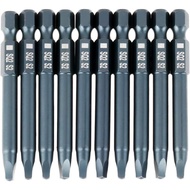 10 Keping 1/4 inci Pemutar Skru Hex Bit Set Aloi Keluli Pemutar Skru Magnetik Bit AXEG