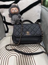 Chanel business affinity medium 黑色荔枝牛皮 ,100%Authentic,98%new 💎尖沙咀中港城門市