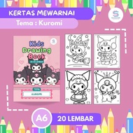 20 Sheets KUROMI Theme Coloring Paper A6 Size – School Children's Drawing Paper