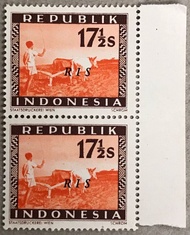 PW732-PERANGKO PRANGKO INDONESIA WINA REPUBLIK ,RIS(H) ,BLOK 2