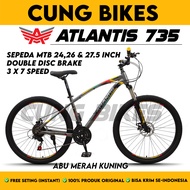 Sepeda Gunung MTB 24 26 dan 275 inch Atlantis 735 Diskbrake 21 speed