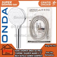 HAND SHOWER ONDA SO PREZ SOWER BATH ROUND HEAD 1/2" SPRAY Chrome Crome Chrome Chrome Chrome HEAD SPR