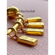 Niza Dora Gold 916 Gold Bar Dangle
