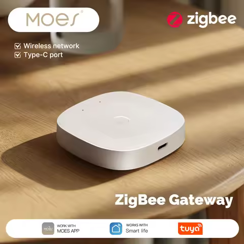 MOES Smart Home Hub,Bluetooth/ZigBee/Multi-mode Gateway,Compatible with Tuya App,Alexa Google Home,T