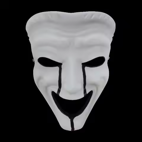 Halloween Smiley Containment Breach Occupies the Party Dance Resin Mask