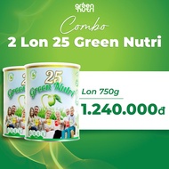 Combo 2 Lon 750gr Bột Ngũ Cốc 25 Green Nutri Thành Phần 25 Loại Hạt Đậu