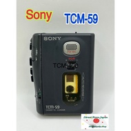 ＃88　Sony TCM-59 Cassette Recorder Voice Recorder Auto Reverse Vintage Gray