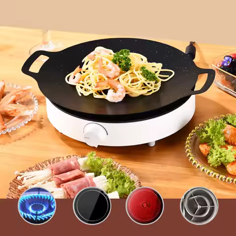Korean Grill Pan Maifan Stone Anti Sticky High Temperature Resistant Grill Plate for Outdoor Camping