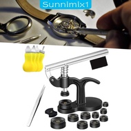 [Sunnimix1] Watch Press Tools Set Back Case Closer Presser Closing Tool Accessories Hand Tool Fitting Dies Watch Repair for Jewelry Shop
