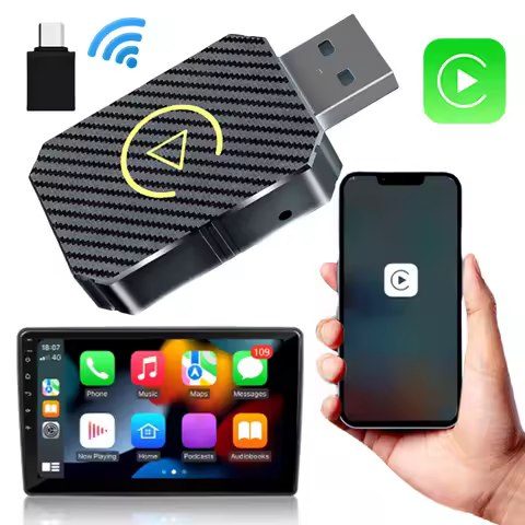Wireless Carplay Android Auto Adapter Smart AI Box Plug&Play CarPlay AI Box BT WiFi for Wired CarPla