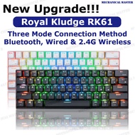 【New】[New Upgrade] Royal Kludge RK61 Real Mechanical Keyboard Gaming Bluetooth Wireless 60% RGB