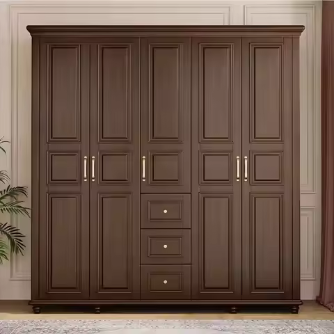Wooden Bedroom Wardrobes Vintage Luxury Drawers Dressing Organizer Wardrobes Clothes Storage Roupeir
