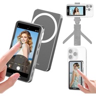 Newmowa Magnetic Vlog Selfie Monitor Screen for iPhone, Touchscreen and Zoom Adjustment, Wireless Ba