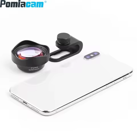 New super macro 75MM mobile phone external lens insect flower jewelry shooting telephoto macro lens